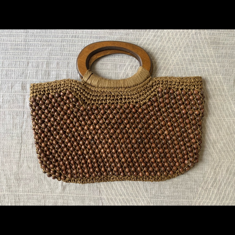 Beaded woven purse clutch